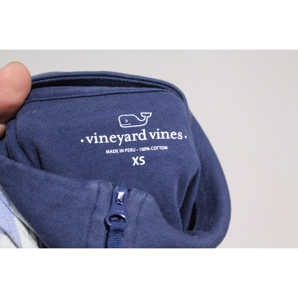 Vineyard Vines Women Blue Sweater Zip Up Cotton Size XS - Picture 2 of 8